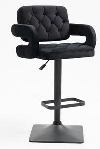HR8403KW Fekete modern velúr szék fekete lábbal