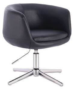 HC333CROSS Fekete modern szék krómozott lábbal
