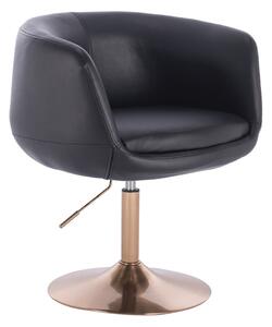 HC333N Fekete modern szék arany lábbal