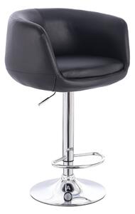 HC333W Fekete modern szék krómozott lábbal