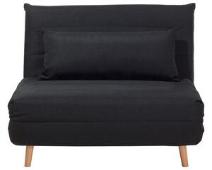 Fekete kárpitozott kanapéágy SETTEN