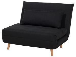 Fekete kárpitozott kanapéágy SETTEN