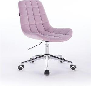 HR590K Halványlila modern velúr szék
