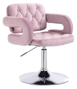 HR8403 Halványlila modern velúr szék