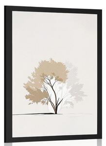 Poszter minimalista falevelekkel