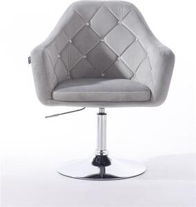 HR830 Acél modern velúr szék