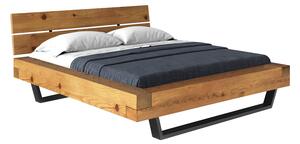 Kétszemélyes ágy CURBY 160x200 tömör/fém lakk