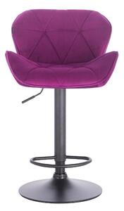HR111W Fukszia modern velúr szék fekete lábbal