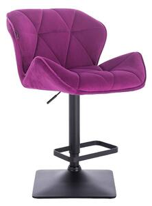 HR111KW Fukszia modern velúr szék fekete lábbal