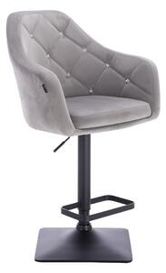 HR830KW Acél Modern Velúr Szék fekete lábbal