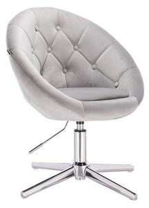HR8516CROSS Acél modern velúr szék