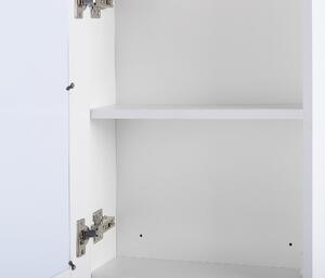 Fehér Fali Fürdőszoba Szekrény LED Tükörrel 40 x 60 cm CONDOR