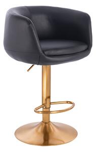 HC333W Fekete modern szék arany lábbal