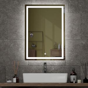 50x70cm álló fürdőszobai LED tükör | Fényerő és színhőmérséklet szabályozás