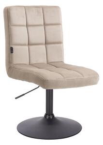 HR7009N Latte modern velúr szék fekete lábbal