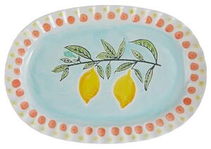 LIMONE kerámia kináló tányér 25 cm , citrom