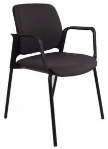 GRO-Aspen 4L BT ARM Black fémvázas tárgyalószék karfákkal