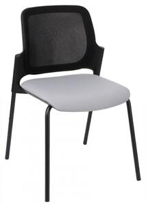 GRO-Aspen 4L BS Black fémvázas tárgyalószék hálós háttámlával