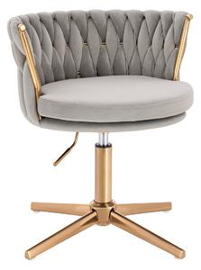 HR450CROSS Acél Modern Velúr Szék Arany lábbal