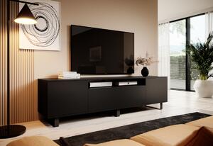 GALA TV asztal, 200x56x40, tölgy artisan/fekete