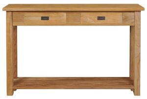 VidaXL tömör tíkfa konzolasztal 120 x 30 x 80 cm