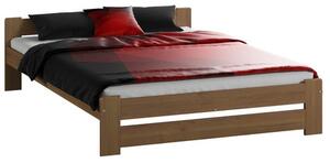 Emelt masszív ágy ágyráccsal 140x200 cm Dió