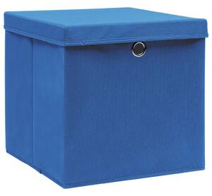 VidaXL 4 db fekete szövet tárolódoboz fedéllel 32 x 32 x 32 cm