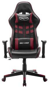 VidaXL fekete és bordó műbőr gamer szék