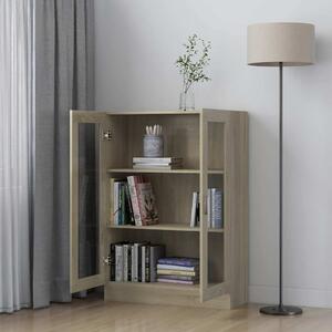 VidaXL sonoma tölgy színű szerelt fa vitrinszekrény 82,5x30,5x115 cm