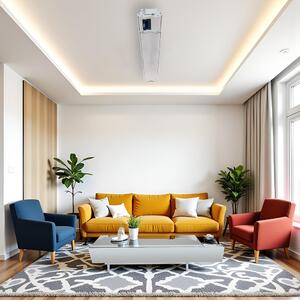 Infrapanel elektromos fűtés, fehér, ElectricSun, 2800W / 1400W, SZ180xM15cm infrapanel fűtés termosztáttal és Smart Life App wifivel