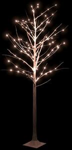 VidaXL fehér LED-es nyírfa 128 meleg fehér LED-del 220 cm