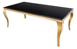 Design étkezőasztal Rococo 200 cm fekete / arany