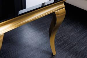 Design dohányzóasztal Rococo 100 cm fekete / arany