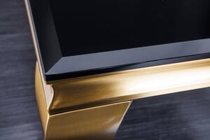 Design dohányzóasztal Rococo 100 cm fekete / arany