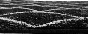 KONDELA Szőnyeg, fekete/minta, 57x90 cm, MATES TYP 1