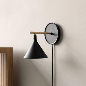 Fali Lámpa Audo Copenhagen, Cast Sconce, dimmable, Fekete, Nappali, Alumínium, Dizájn