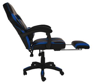 KONDELA Irodai/gamer szék, kék/fekete, GUNNER