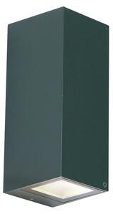 Modern sötétzöld fali lámpa 2 izzós GU10 70mm IP54 - Baleno