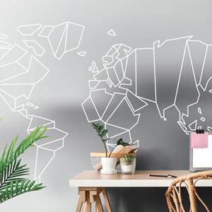 Tapéta stilizált világtérkép fekete fehérben