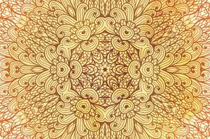Öntapadó tapéta arany etnikus Mandala