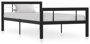 VidaXL fekete és fehér fém ágykeret 100 x 200 cm