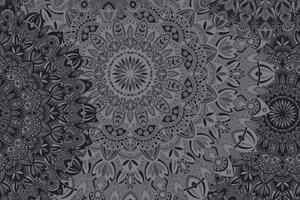 Tapéta stílusos Mandala fekete fehérben