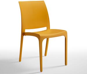 VOLGA 54x46x80 cm műanyag szék, mustár (25 db)