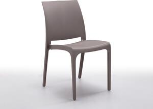 VOLGA 54x46x80 cm műanyag szék, taupe (25 db)