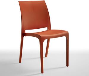 VOLGA 54x46x80 cm műanyag szék, téglavörös (25 db)