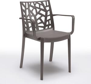 MATRIX taupe műanyag szék karfával (23 db)