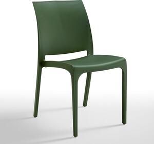 VOLGA 54x46x80 cm műanyag szék, zöld (25 db)