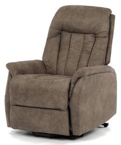 Elektromos relax fotel állítható háttámlával barna vintage szövet TV-Q8575 BR3