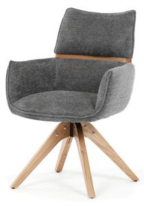 Szürke szövet étkezőszék – kényelmes kárpitozott szék DCH-D1348 GREY2