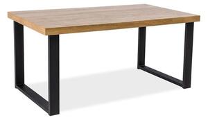 HUMBERTO étkező asztal, 120x78x80, tölgy/fekete